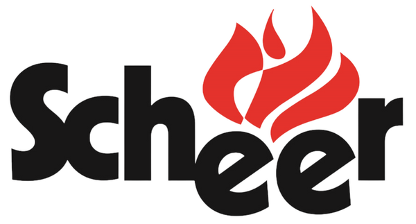 Scheer logo with fire emblem