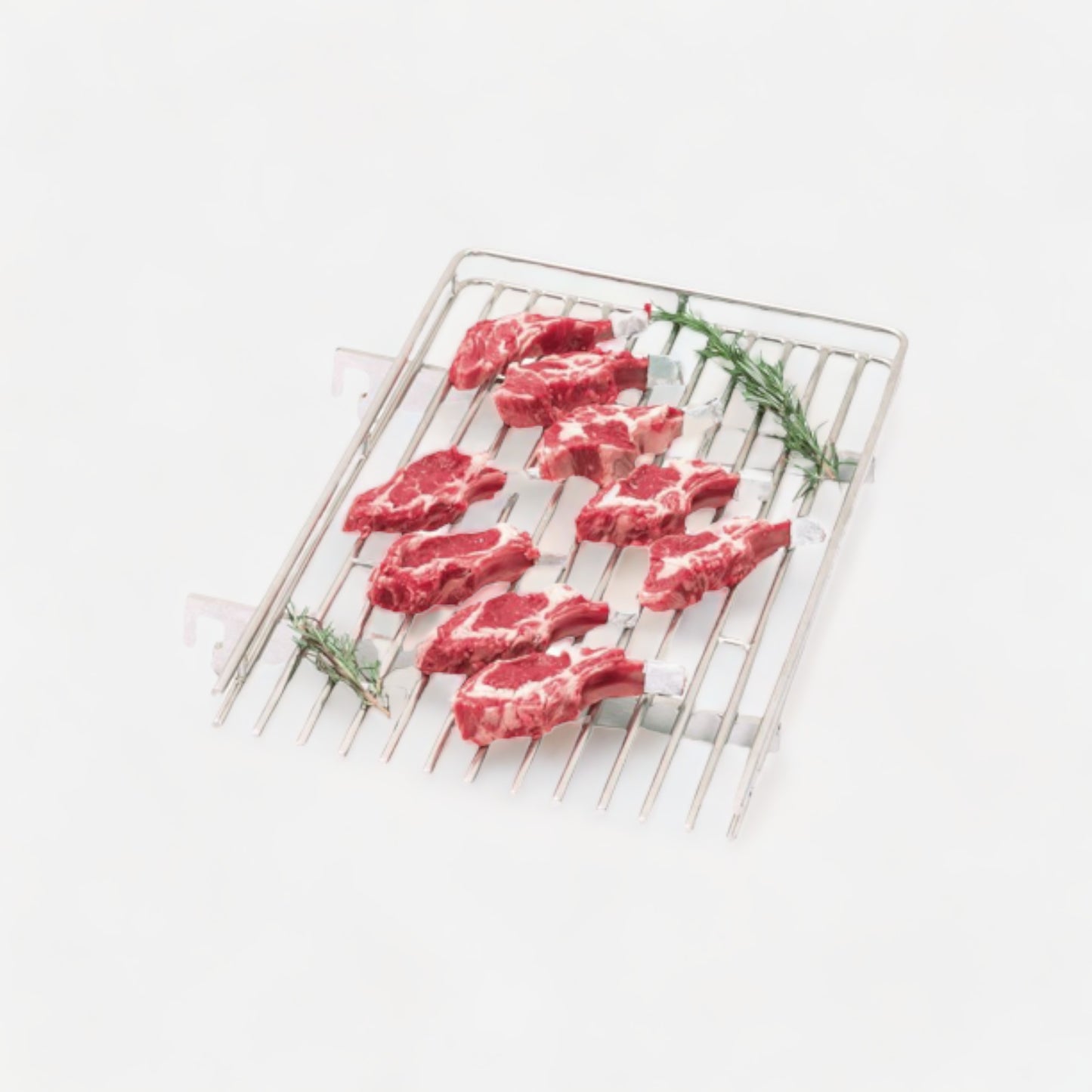 Round Bar Grill | Half, for automatic lift grill with meat and garnishing