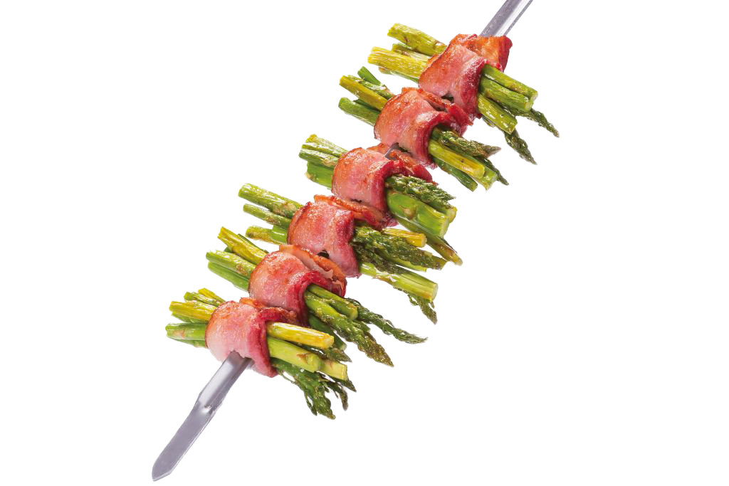 Single Skewer with asparagus and bacon